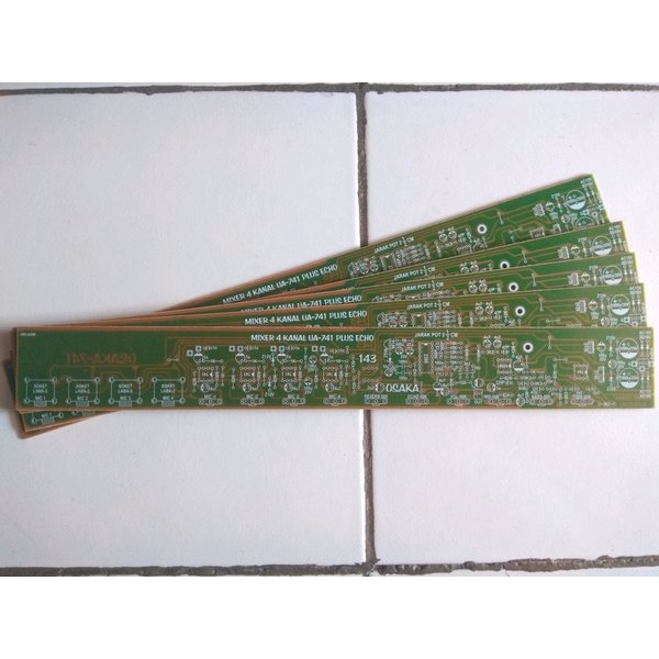 PCB Penguat Mic Mono Tone Control Plus Echo Reverb - 4 Mic