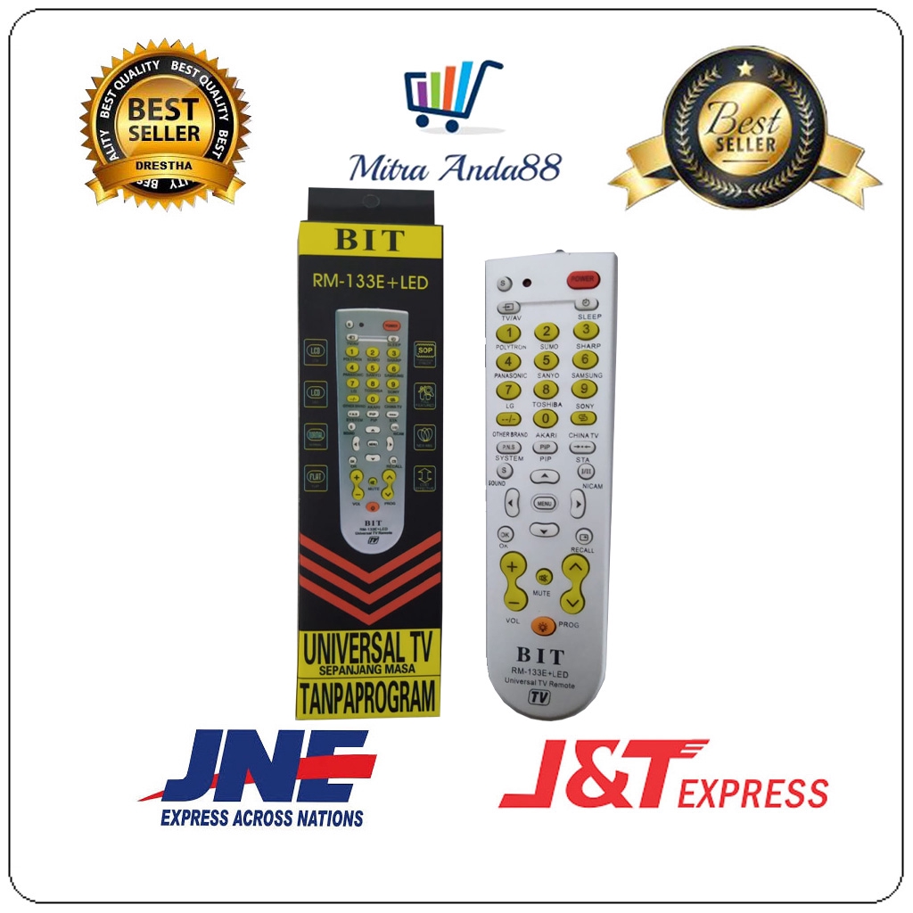 Mitraanda88 Remote TV BIT RM-133E+LED
