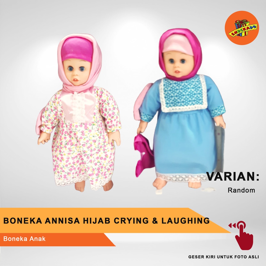 BONEKA ANNISA HIJAB CRYING &amp; LAUGHING - Boneka Anak Bayi Makassar