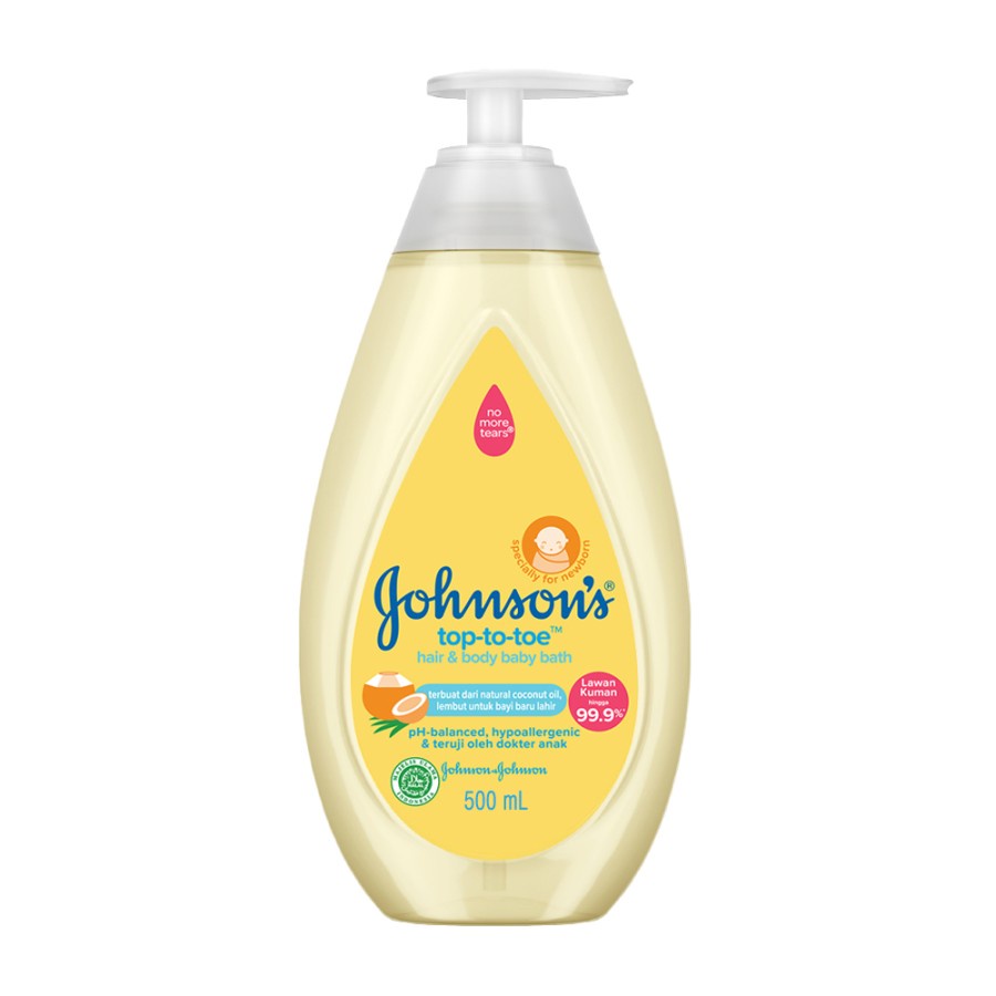 Sabun Mandi Bayi 2in1 Johnson's Baby Top-to-Toe Hair &amp; Body Baby Bath 500ml