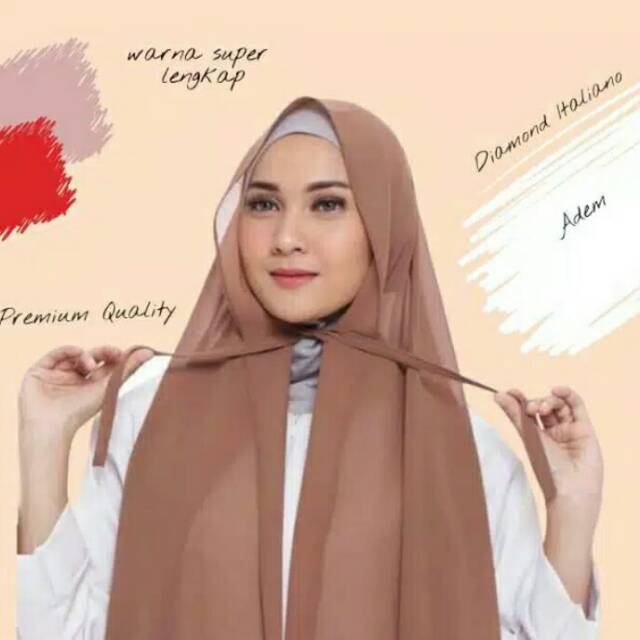 Jilbab cantik terbaru pashmina tali pashmina sabyan diamond tali/pashmina tali diamond