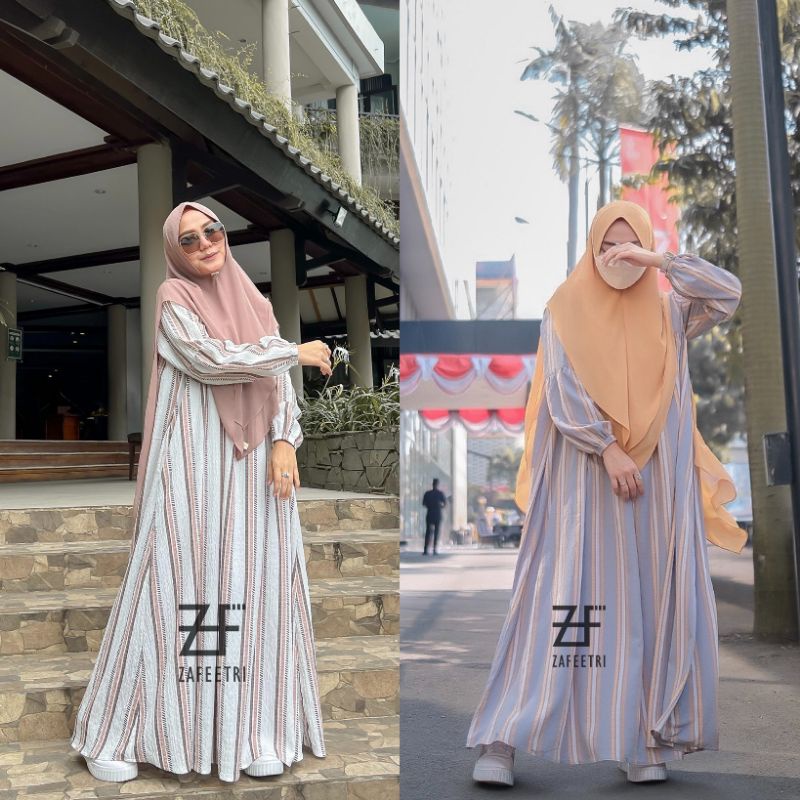 Zafeetri - Basic Bubble Stripe Set (Gray & White)