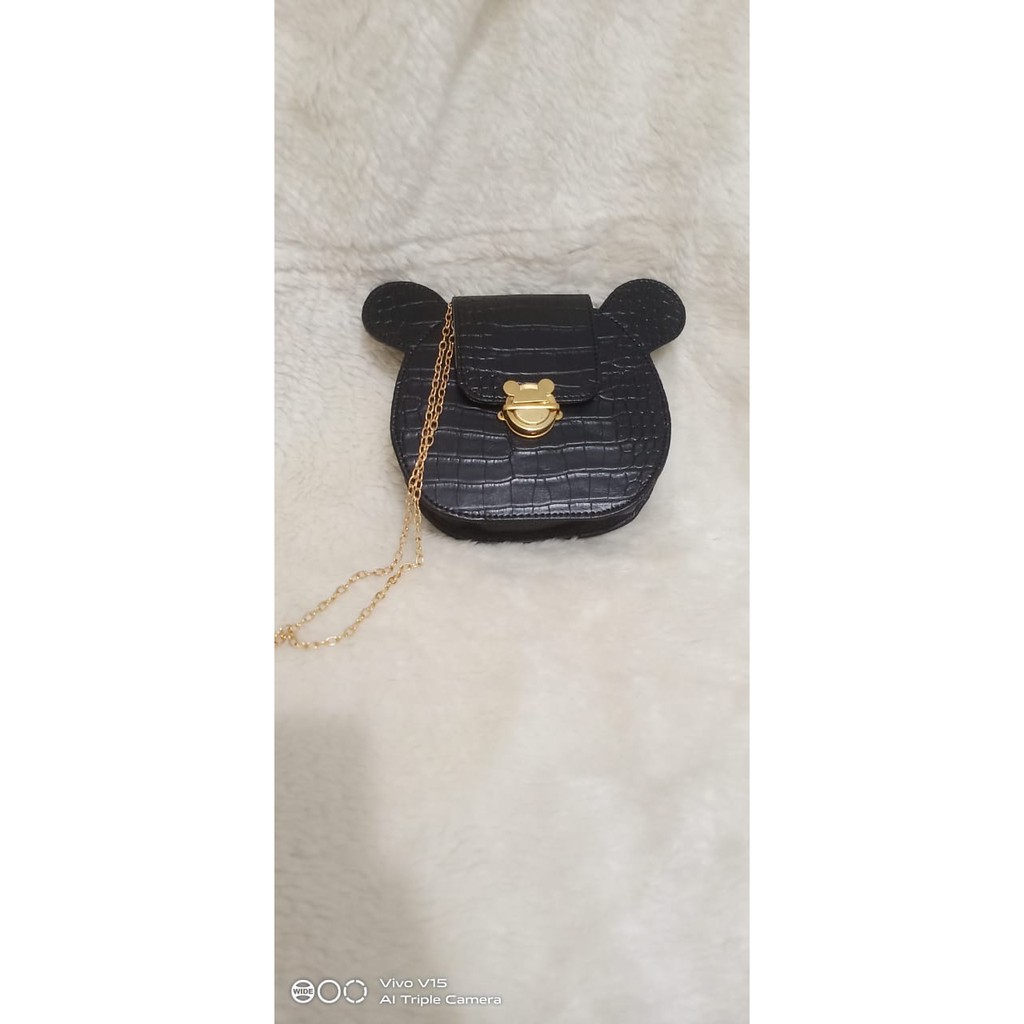 LUXTHER - TAS SELEMPANG CROCO LEATHER MICKEY MOUSE EDITION