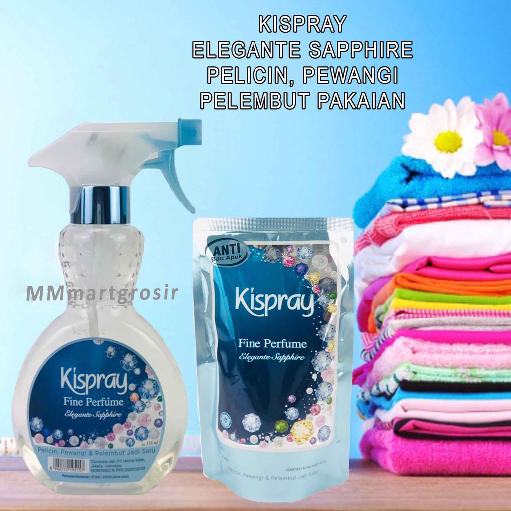 Kispray Fine Perfume / Elegante Sapphire  / Pewangi / Pelicin &amp; Pelembut Pakaian