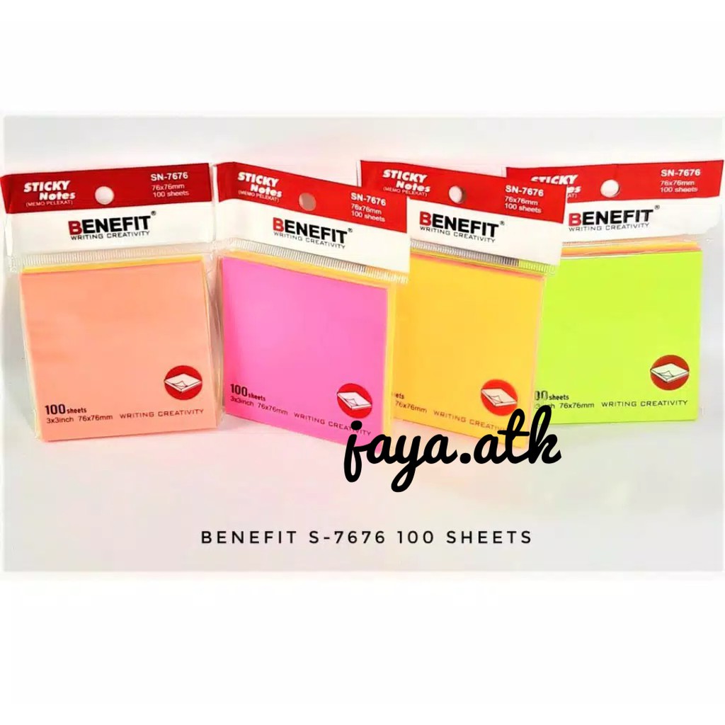 STICKY NOTES MEMO TEMPEL WARNA 76X76 MEMOPAD STICK NOTE MEMO TEMPEL STICKY NOTES