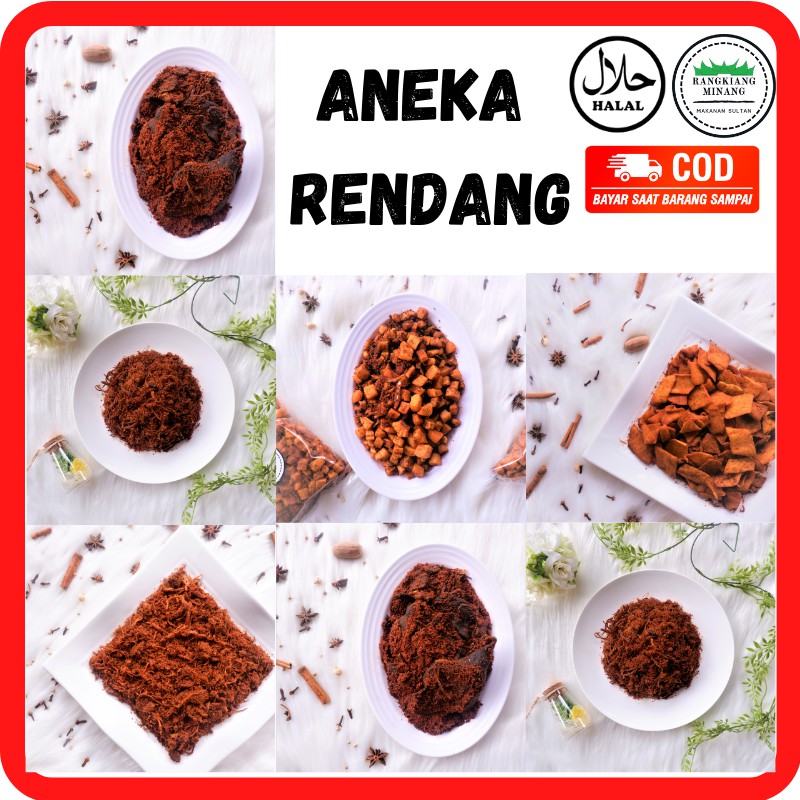 

Aneka Rendang Kering Padang - Sapi Suwir Ayam Suwir Paru Telur Singkong Asli Rangkiang Minang