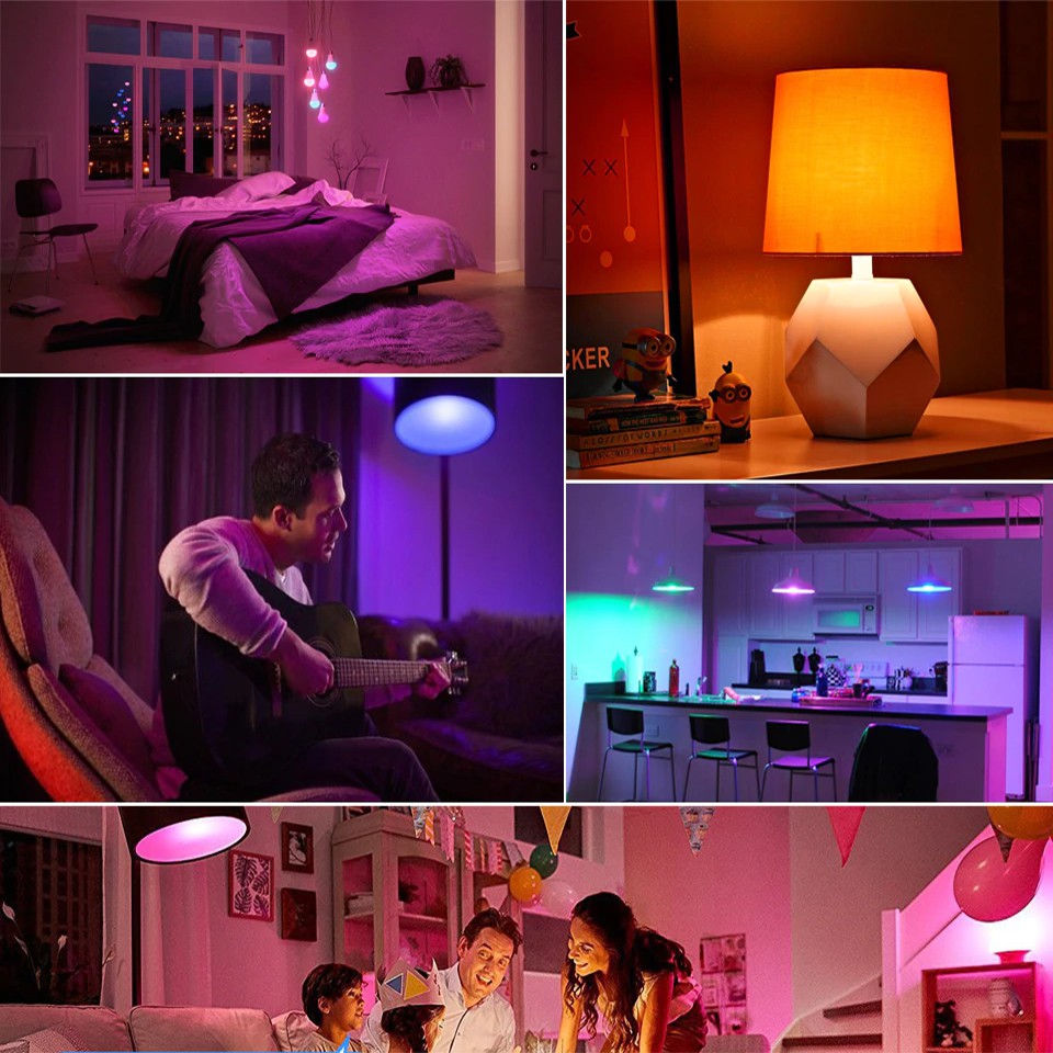 E27 Bohlam LED inframerah remote control kontrol lampu dimmable RGB LAMPU RGB-5