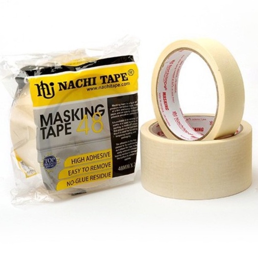 

COD Joy Mart Nachi Masking Tape 48mm ( 2inchi x 20yard ) 24mm ( 1inchi x 20yard ) Isolasi Kertas