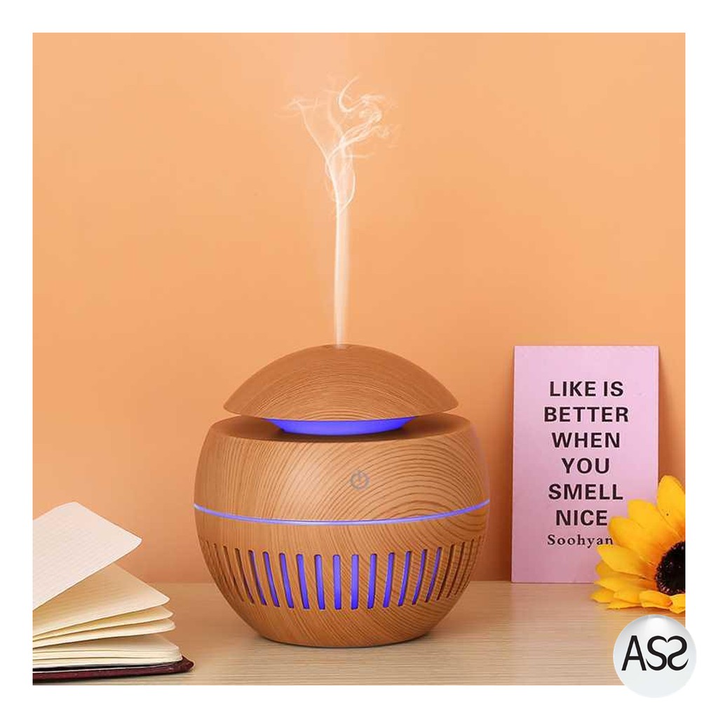 ASS Shop - Taffware Ultrasonic Humidifier Aroma Essential Oil Wood 130ml