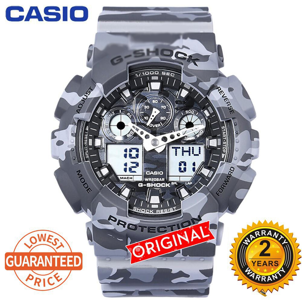 Casio G-Shock GA100 Men Sukan Digital Quartz Watch GA-100CF-8A | Shopee