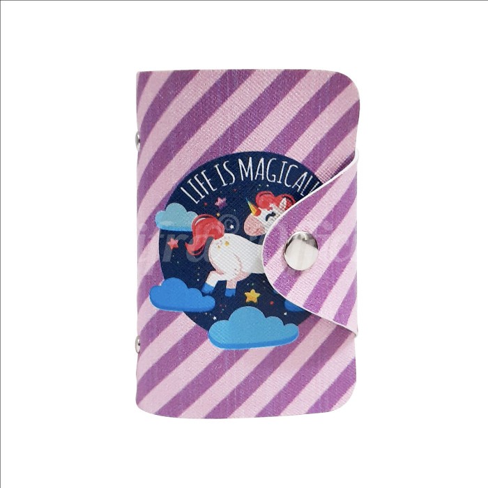 

Lucu Shifra Card Holder Mika 20 Slot Kancing Dompet Kartu Wanita Motif Unik Trendi
