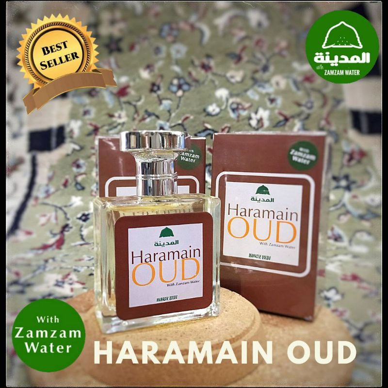 Parfum Badan Al Madinah Aroma Haramain Oud dengan Air Zam Zam 50 ml