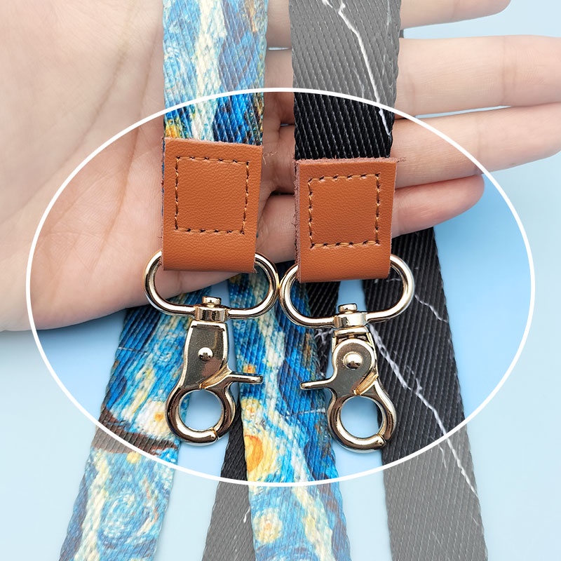 Daya Tahan Leher Lanyard Gantungan Kunci Sling ID Tag Pemegang Tali dengan Gesper Logam untuk Kunci Mobil Dompet Anti-Drop Lanyard