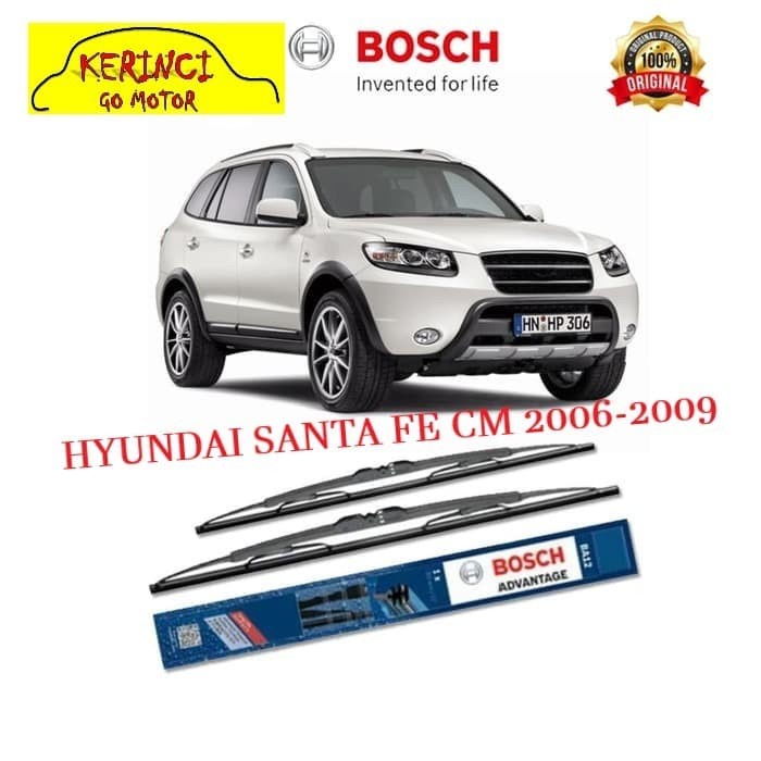 WIPER HYUNDAI SANTA FE CM 2006-2009 BOSCH ADVANTAGE 24&quot; &amp; 18&quot; SEPASANG