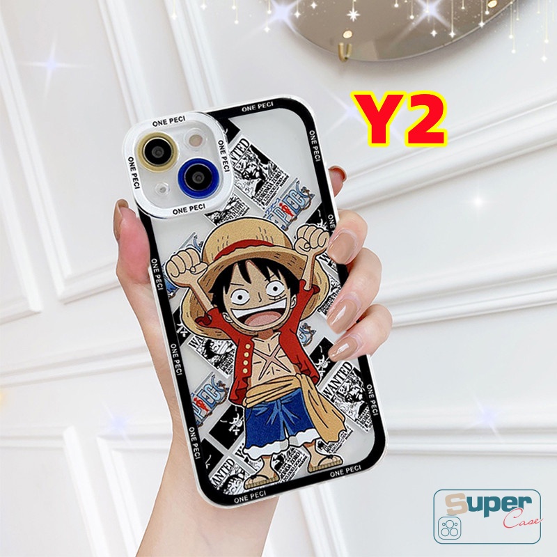 One Piece Case Vivo Y16 Y02s Y02 Y35 V25 E Y22 Y22s Y15s Y11 Y12 Y12i Y33S Y21 Y20 Y21S Y31 Y51 Y17 Y15 Y20s Y12s Y30 Y91 Y51A Y15A Y50 Y95 Y91C V21 V23 E Kartun Luffy Soft Cover