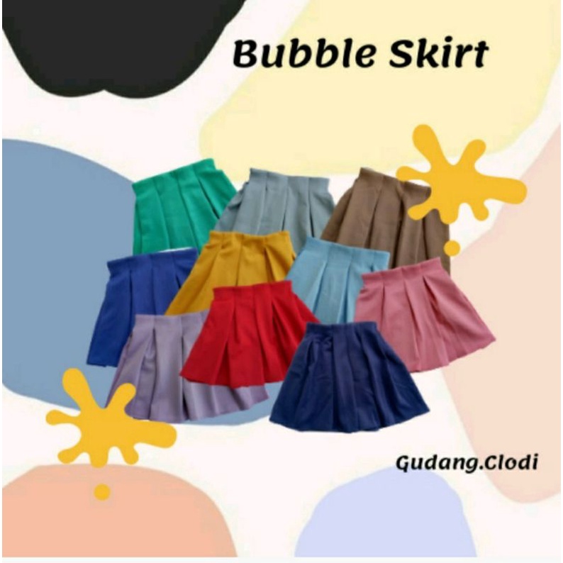 BUBBLE SKIRT JUNIOR Rok scuba anak 5-6tahun