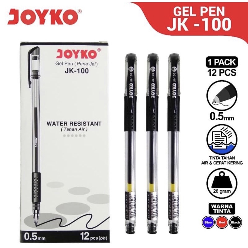 

BULPEN JOYKO JK-100 HITAM ( Isi 12 biji )