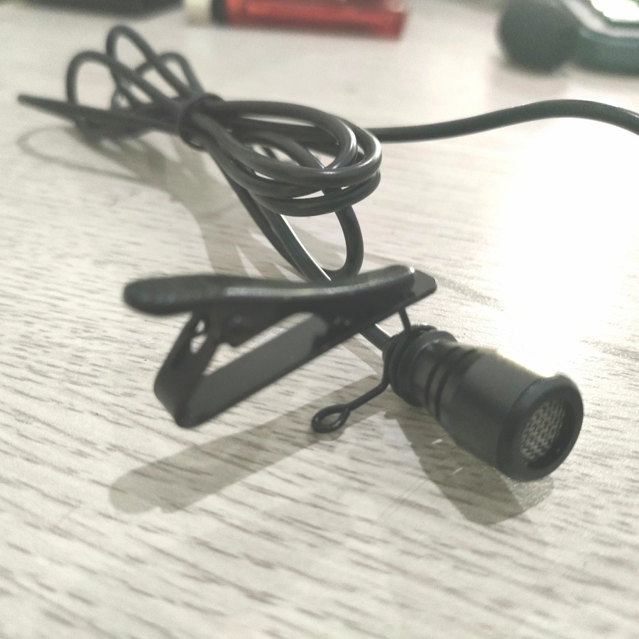 mic jepit clip on BESI panjang kabel 1.2m