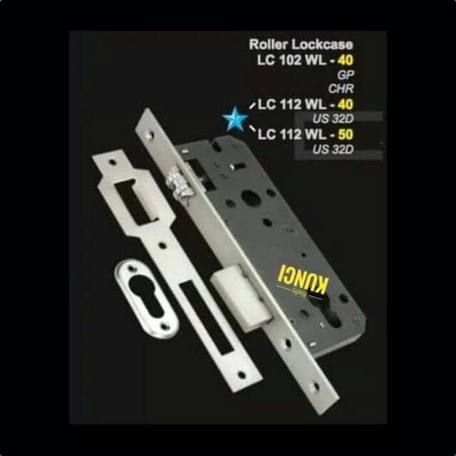 Body pelor solid lockcase roller solid 40mm kunci solid