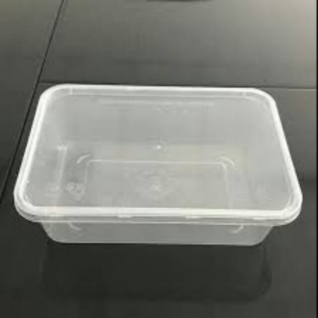 

(Isi 25 kotak)Tempat makan transparan 1000 ml