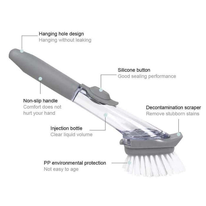 [BISA COD] SIKAT TONGKAT PEMBERSIH CUCI PIRING DENGAN DISPENSER SABUN OTOMATIS GAGANG PANCI MULTIFUNGSI BRUSH