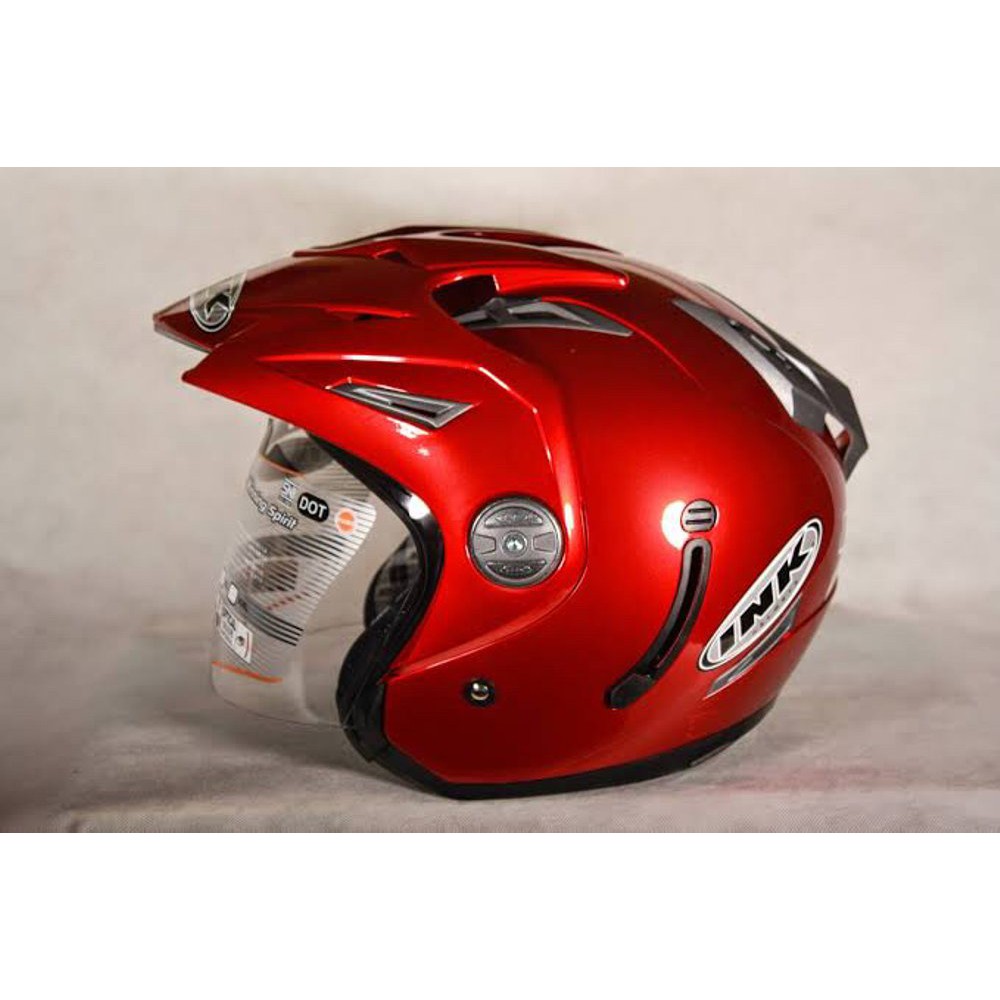Helm halfface INK T1 Maroon ORIGINAL Terbaik