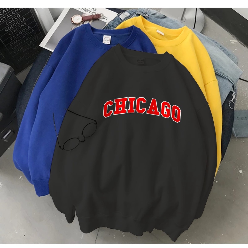 CHICAGO SWEATER TEBAL / SWEATER CREWNECK UNISEX
