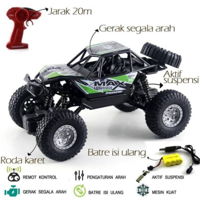 Mainan Mobil  Remot  Kontrol Rc Offroad Super  Climbing 