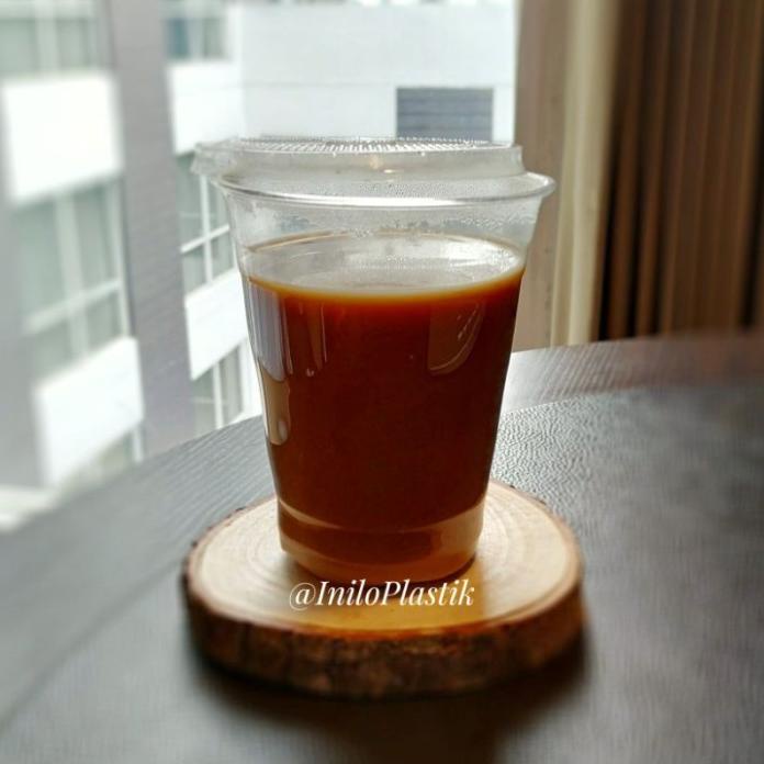 Mug Gelas - Terbaik 25Pcs Gelas Starbucks 16 Oz Gelas Plastik Tebal Tutup Flat