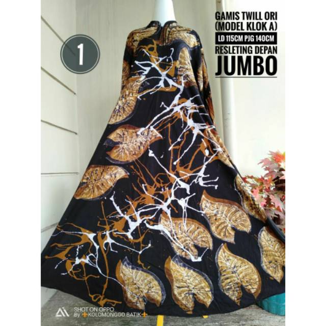 Gamis Twill Abstrak Jumbo