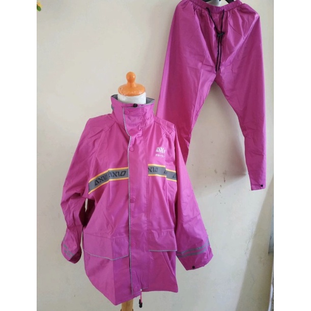 Jas Hujan Axio pink  tosca orange hijau stabilo