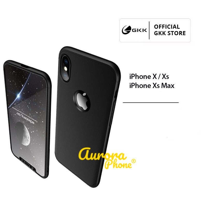 iPhone Xs Hard Case iPhone X Armor 360 GKK 3in1 Full Cover Original Casing iPhone Xs Max