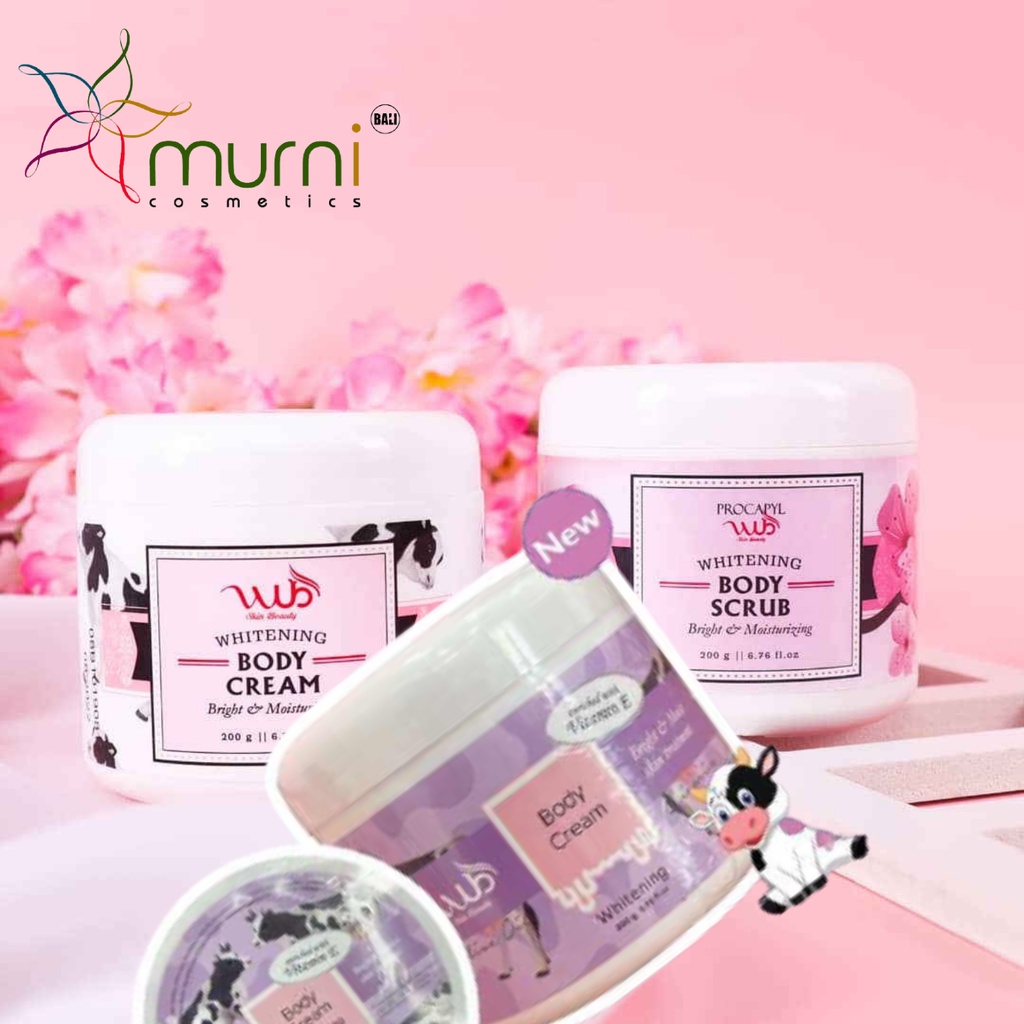 WUB WHITENING BODY CREAM/SCRUB 200g [ BESAR ]