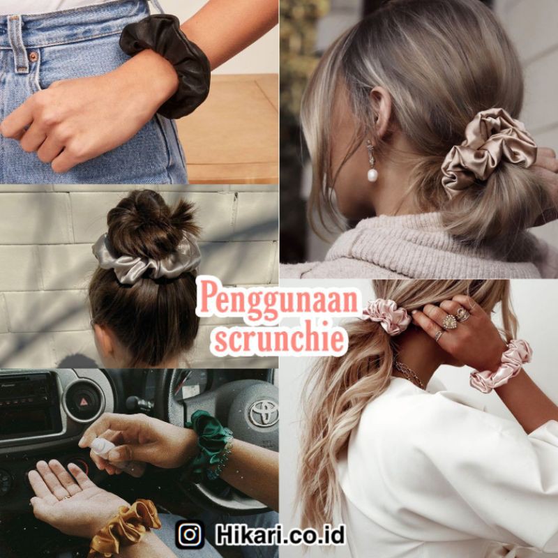 scrunchie zipper atau resleting untuk menyimpan barang