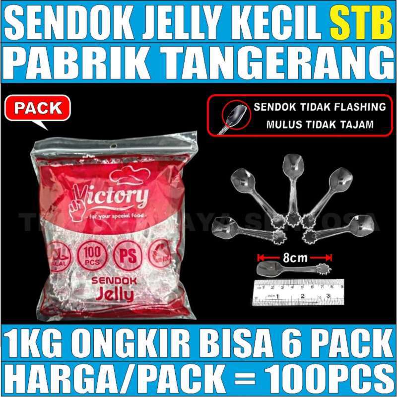 Sendok Puding 100pcs Jelly Eskrim Murah STB Uk Kecil