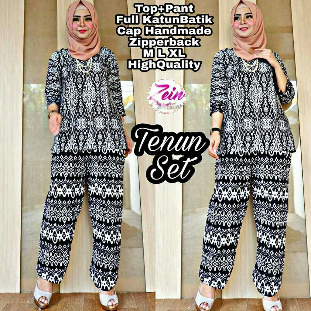 Hot Promo Setelan Wanita Batik Kulot Blus Wanita Modern
