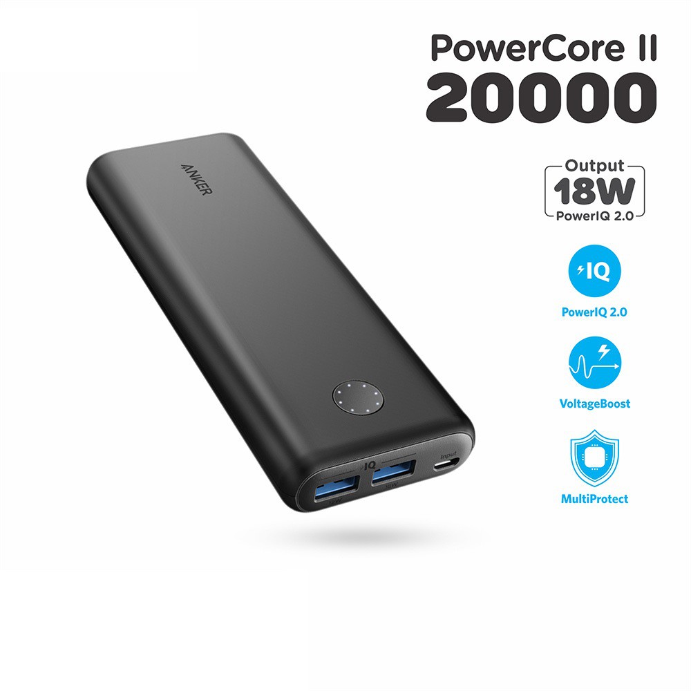 ANKER Original Powerbank PowerCore II 20000mAh Quick Charge 3.0 - A1260