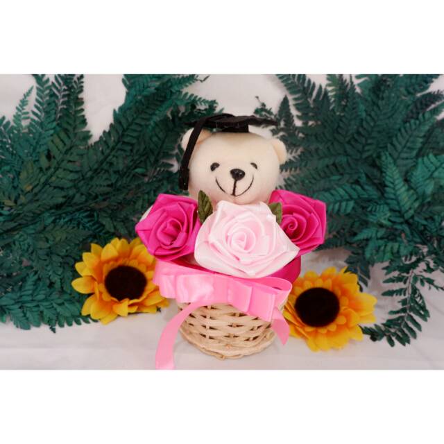 bunga pot, bunga boneka wisuda, pot bunga, bunga pot wisuda, hadiah wisuda, hadiah sidang