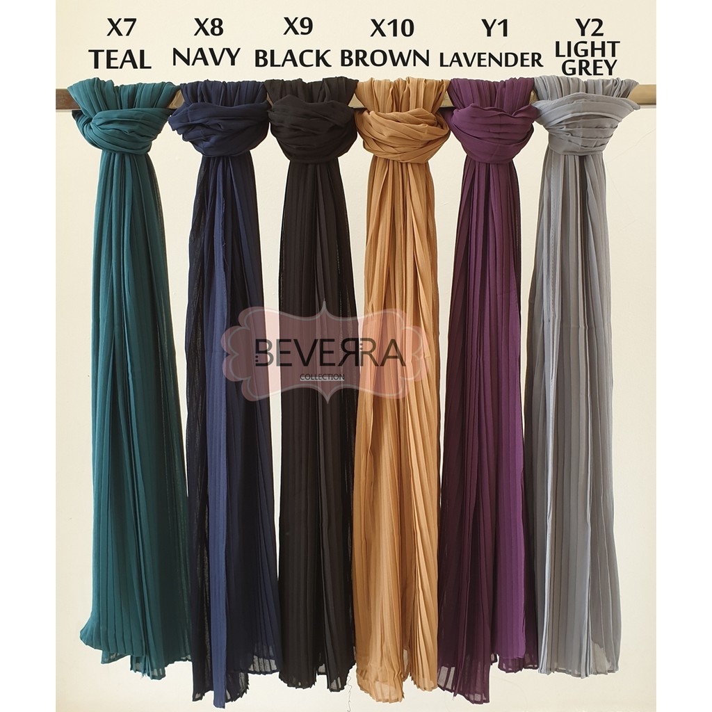 HIJAB PASHMINA PASMINA PHASMINA PLISKET PLEATED SHAWL HEAVY CHIFFON CRINKLE CRINCLE PRISKET - A30-4
