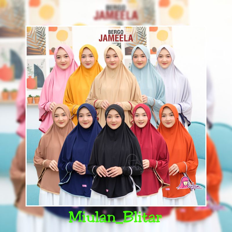 Bergo Syar'i Jameela Miulan / Syar'i hijab instan Bergo Lengan