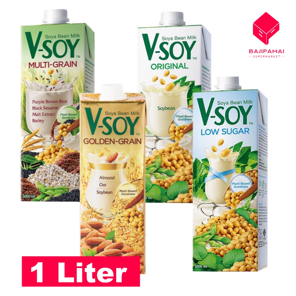

V-SOY 1 Liter / SUSU KEDELAI / Soy Milk