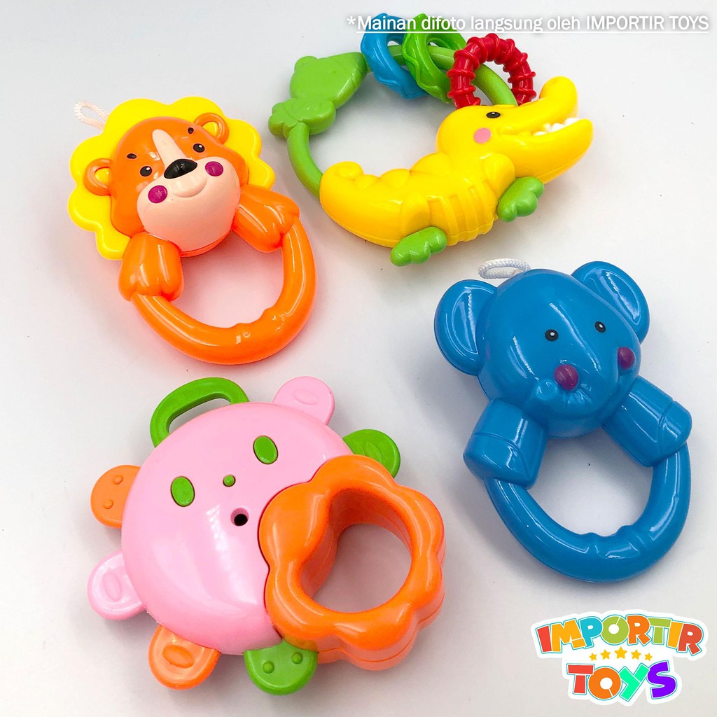 Mainan Bayi 4 KERINCINGAN SET IMPORT QUALITY Ber-SNI Warna Warni HAPPY TOYS