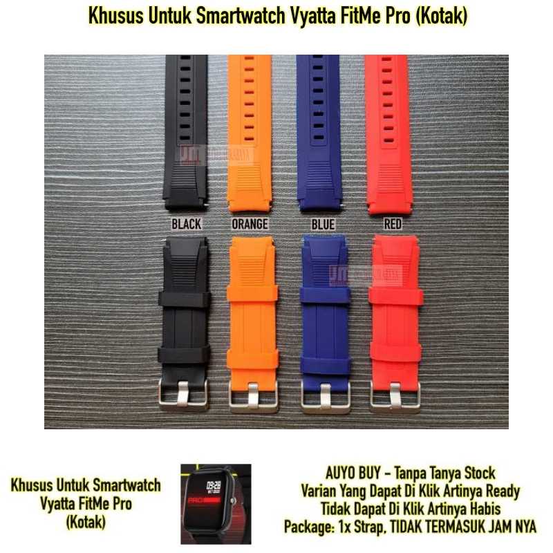 SIKAI Wide Watch Strap Vyatta FitMe Pro (Kotak) - Tali Jam 20mm Rubber Sporty Silikon