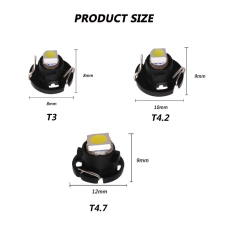 Led Lampu Dashboard Speedometer panel T3 T4.2 T4.7 Extra Bright Mobil