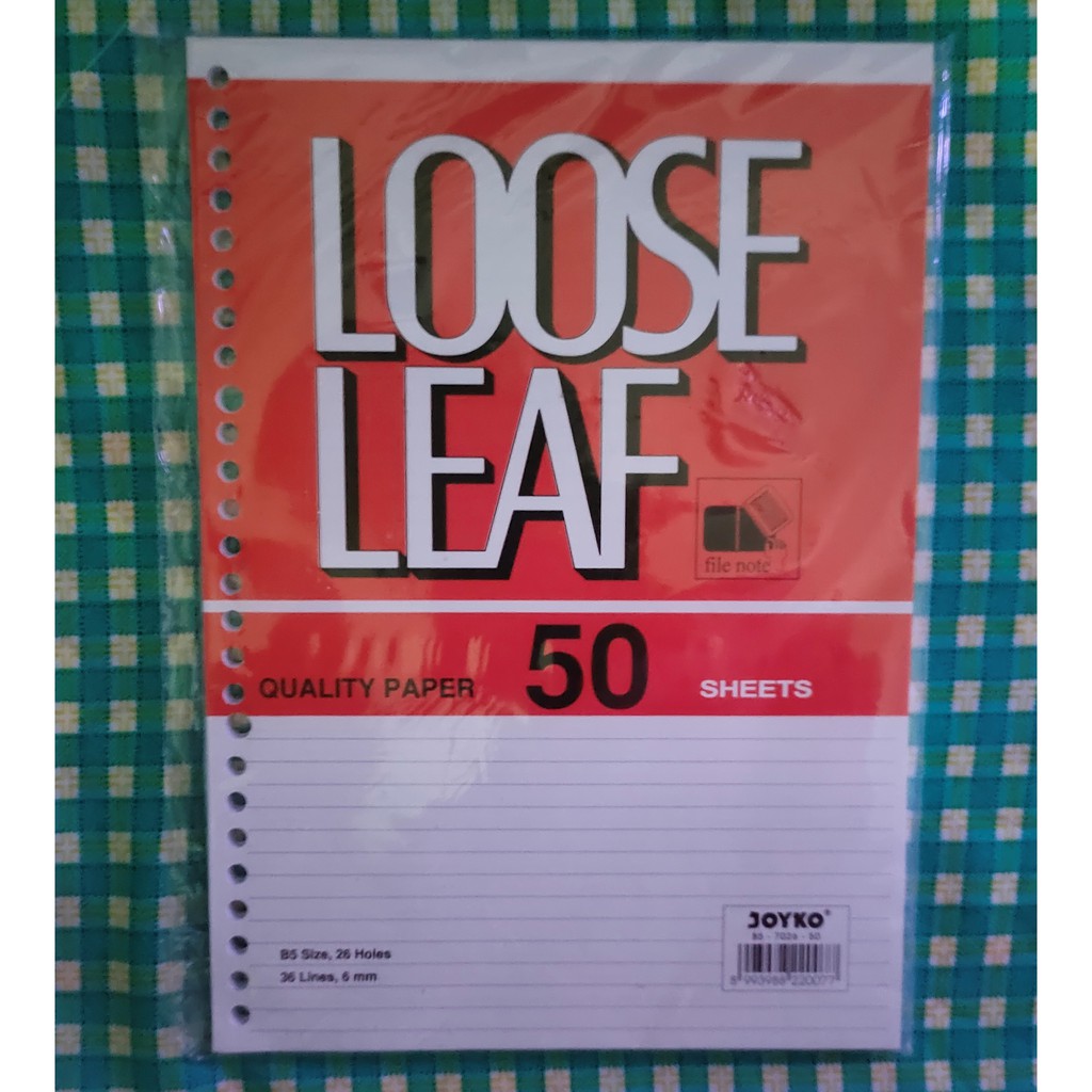 

Loose Leaf Joyko B5 50 Lembar(Isi Refill Kertas Binder/ File )