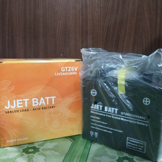 Aki Kering Motor JJet Batt GTZ6V