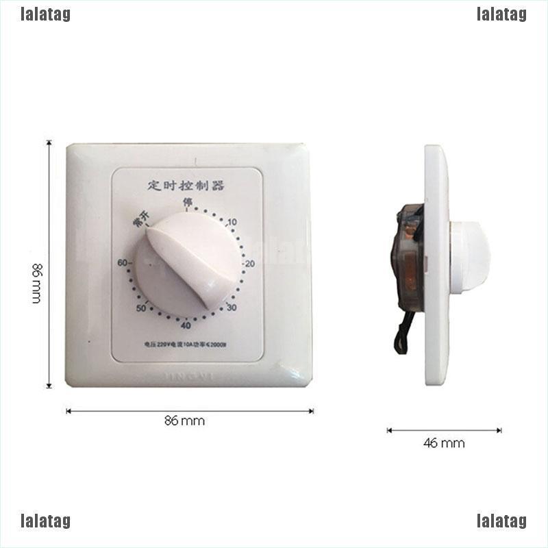 (Lala) 1pc Stop Kontak Timer Pintar 220v 30 / 60 / 120 Menit