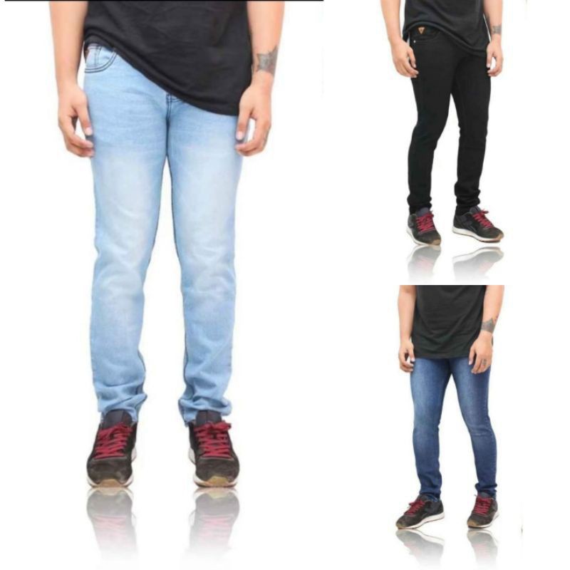  celana  jeans  TERLARIS panjang skinny semi slimfit cowo 