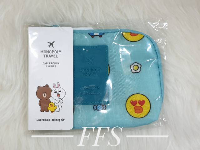 LINE FRIENDS Half Zip Around Cable Pouch by Monopoly