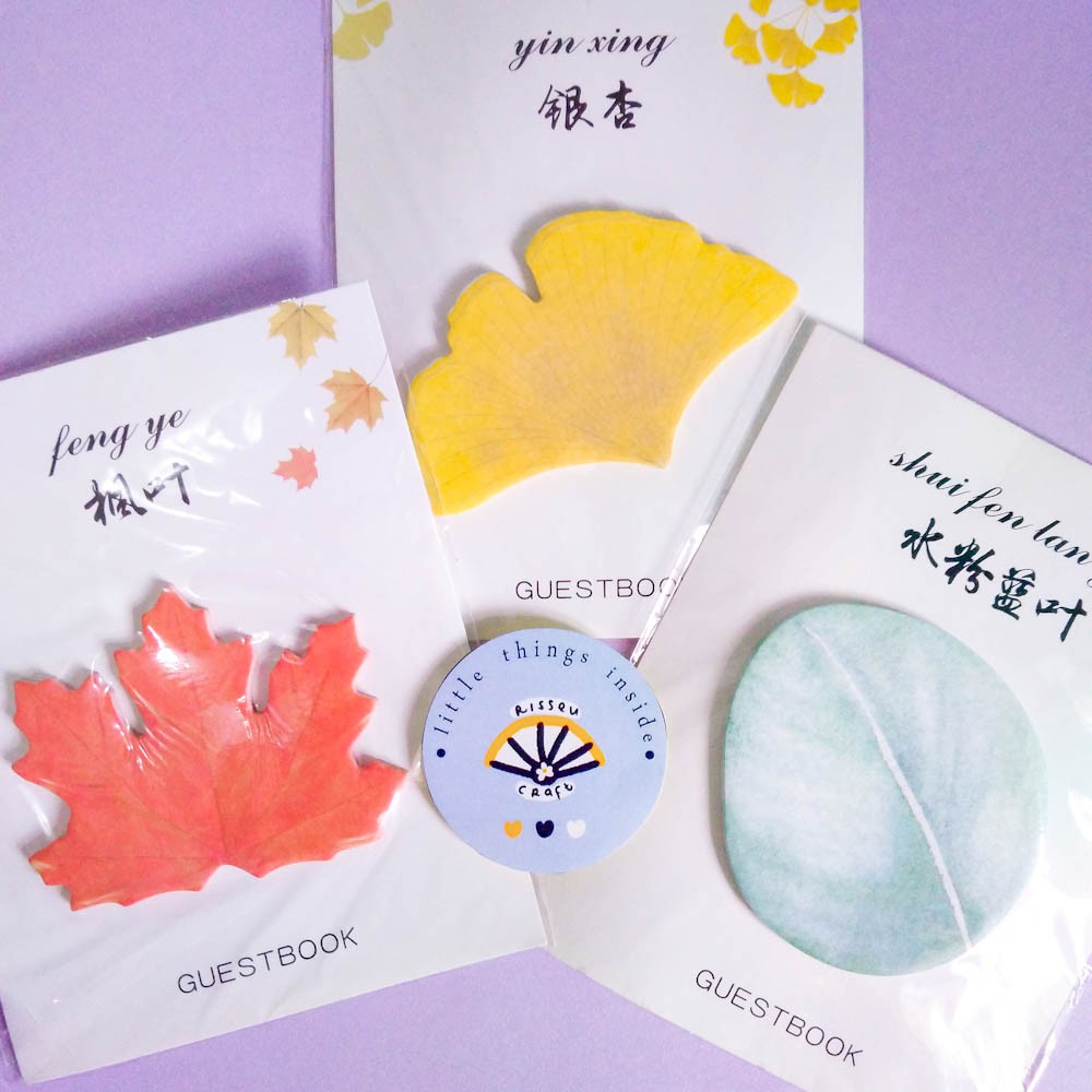

Sticky Notes Motif Daun Hiasan Buku Journal Scrapbook Murah Unik Lucu Warna Warni Aesthetic